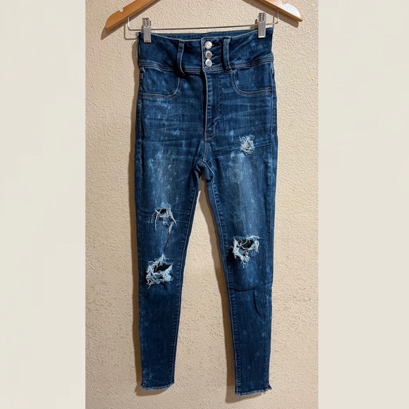 American Eagle Outfitters Denim - American Eagle Outfitter AEO super hi rise jegging stretch skinny jeans 4 x-long